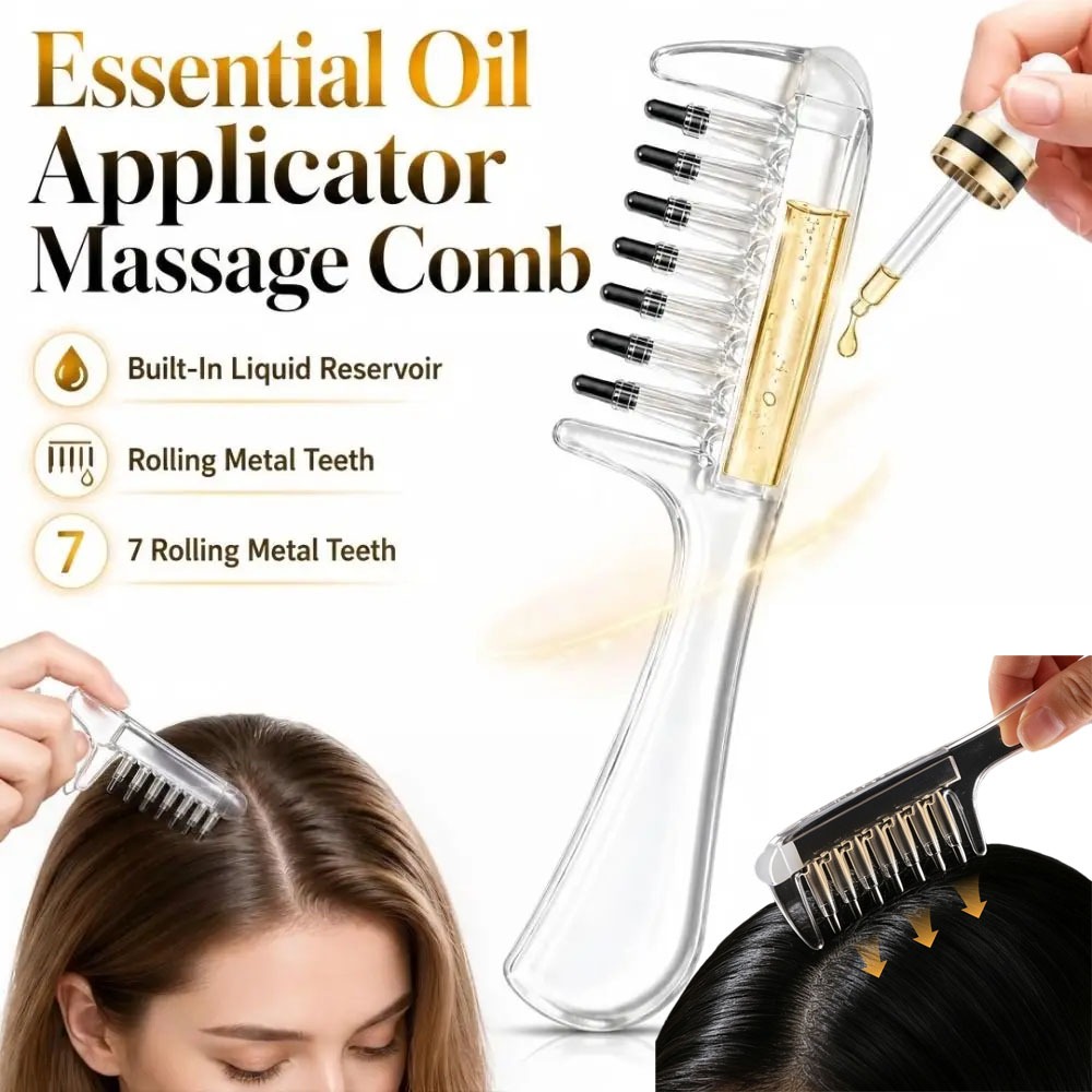 Root Stimulator Liquid - Kopfhaut-Applikator-Massagekamm, Kamm zur Fördern der Aufnahme