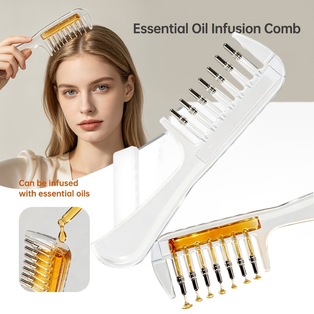 Root Stimulator Liquid - Tragbarer Transparenter Haarwurzelkamm Flüssigkeits-Applikator Kopfhaut-Massagekamm Haaröl-Serum-Bürste